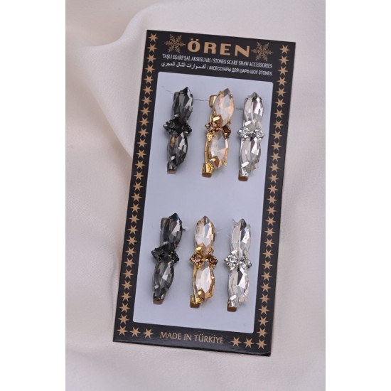 Crystal Stone Scarf Buckle