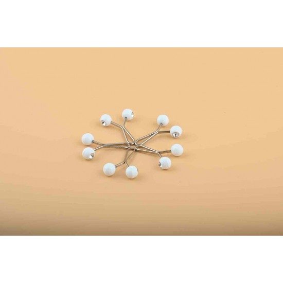 100 Pieces of Stone White Clips