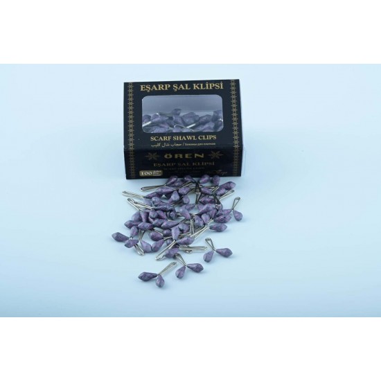 100 Pieces of Barley Model Purple Scarf and Shawl Clips 100 Pieces of Barley Model Purple Scarf and Shawl Clips