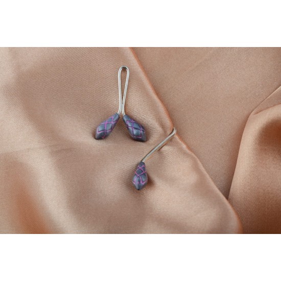 100 Pieces of Barley Model Purple Scarf and Shawl Clips 100 Pieces of Barley Model Purple Scarf and Shawl Clips