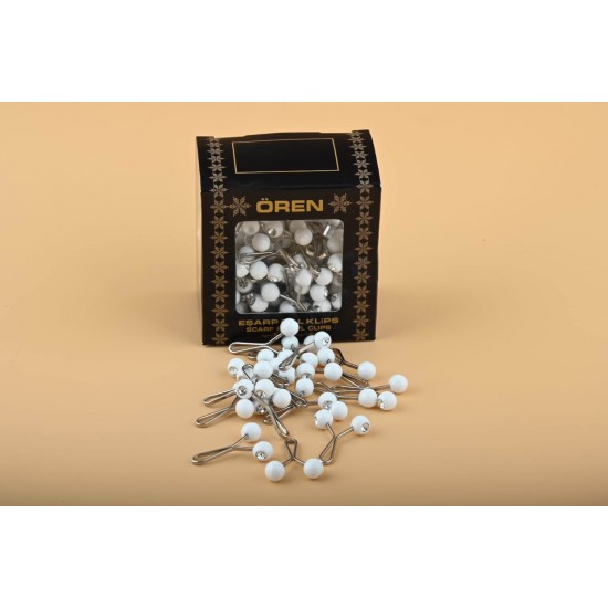 100 Pieces of Stone White Clips