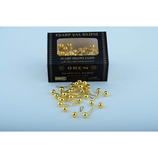 100pcs Gold Scarf and Shawl Clips