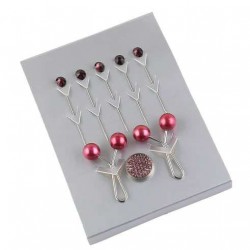 Scarf Accessory Set Pink 8 Pieces