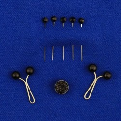 Scarf Accessories Set Black 8 Pieces