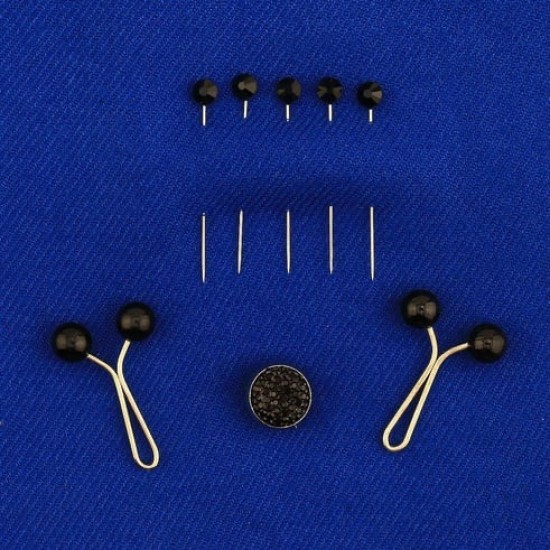Scarf Accessories Set Black 8 Pieces Scarf Accessories Set Black 8 Pieces
