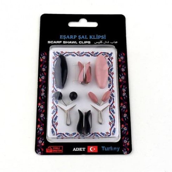 Scarf Shawl Clip Set 6 Pieces