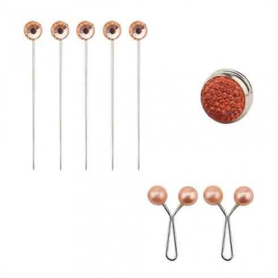 Scarf Shawl Jewelry Set Powder 8 Pieces Scarf Shawl Jewelry Set Powder 8 Pieces