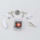 Scarf and Shawl Jewelry Set White
