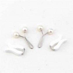 Scarf and Shawl Jewelry Set White
