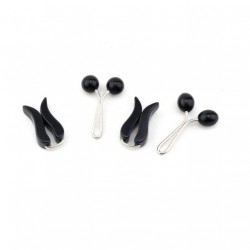 Scarf and Shawl Jewelry Set Black