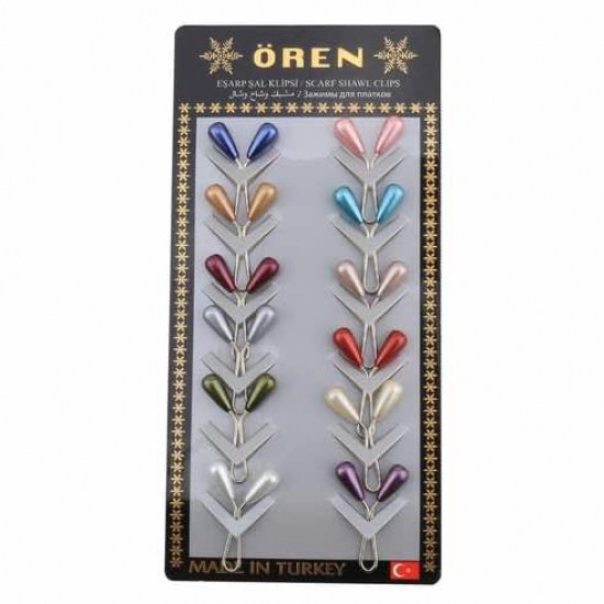 Mixed Color Drop Scarf Shawl Buckle 12 pcs Mixed Color Drop Scarf Shawl Buckle 12 pcs