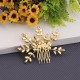 Rose Crystal Stone Snowflake Comb Buckle Rose Crystal Stone Snowflake Comb Buckle