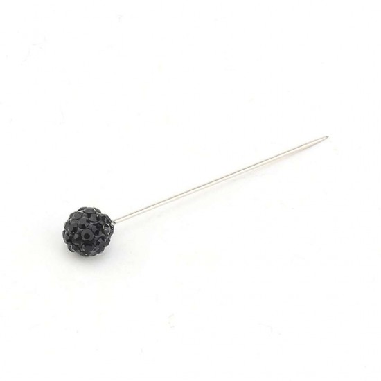 Crystal Stone Black Scarf Needle 12 Pieces Crystal Stone Black Scarf Needle 12 Pieces