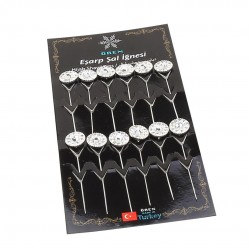 Crystal Stone Scarf Needle 12 Pieces Crystal Stone Scarf Needle 12 Pieces