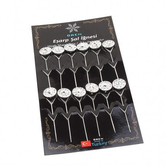 Crystal Stone Scarf Needle 12 Pieces Crystal Stone Scarf Needle 12 Pieces