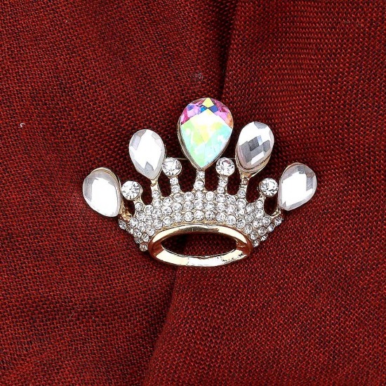 Crystal Stone Crown Brooch Crystal Stone Crown Brooch