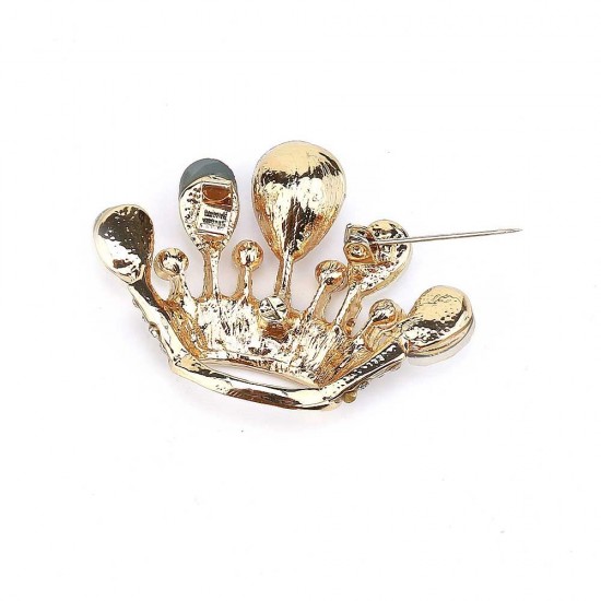 Crystal Stone Crown Brooch Crystal Stone Crown Brooch
