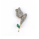 Crystal Stone Tulip Brooch Green Crystal Stone Tulip Brooch Green