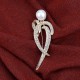 Stone And Pearl Gold Color Brooch Stone And Pearl Gold Color Brooch