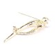 Stone And Pearl Gold Color Brooch Stone And Pearl Gold Color Brooch