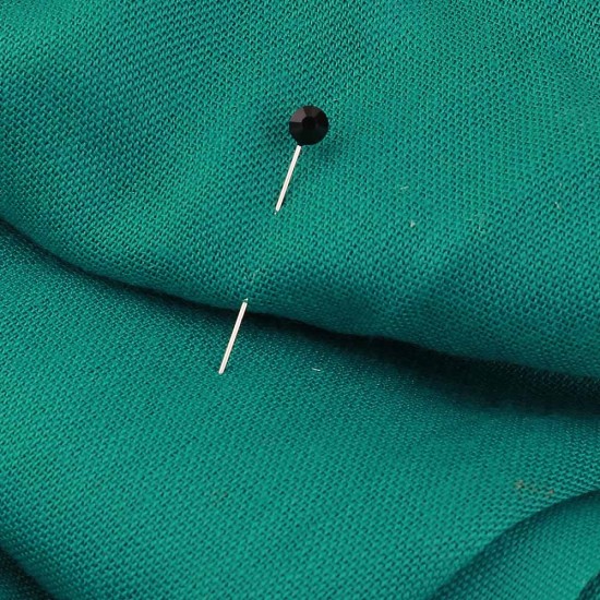 Crystal Black Stone Scarf Shawl Needle 12 Pcs