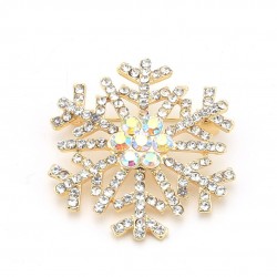 Gold color snowflake brooch