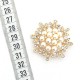 Golden Color Pearl Flower Brooch Golden Color Pearl Flower Brooch