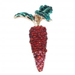 Gold color carrots brooch