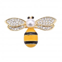Gold color bee brooch