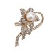 Golden Color Pearl Flower Brooch Golden Color Pearl Flower Brooch