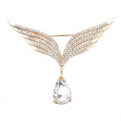 Gold color wing brooch