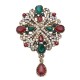 Gold color crystal stony motif brooch Gold color crystal stony motif brooch