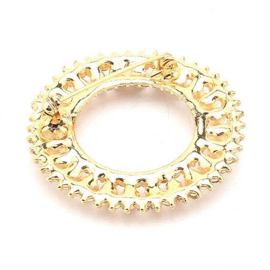 Gold color pearls sun brooch Gold color pearls sun brooch