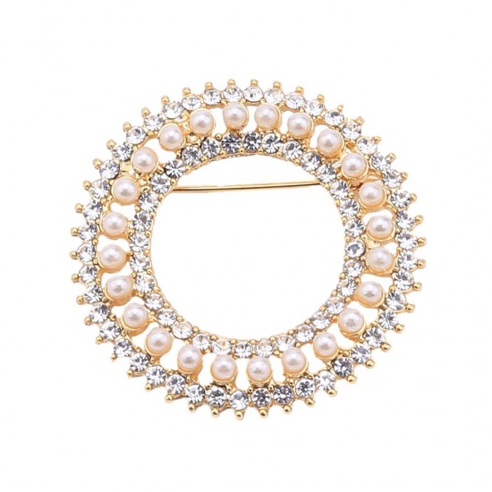 Gold color pearls sun brooch Gold color pearls sun brooch