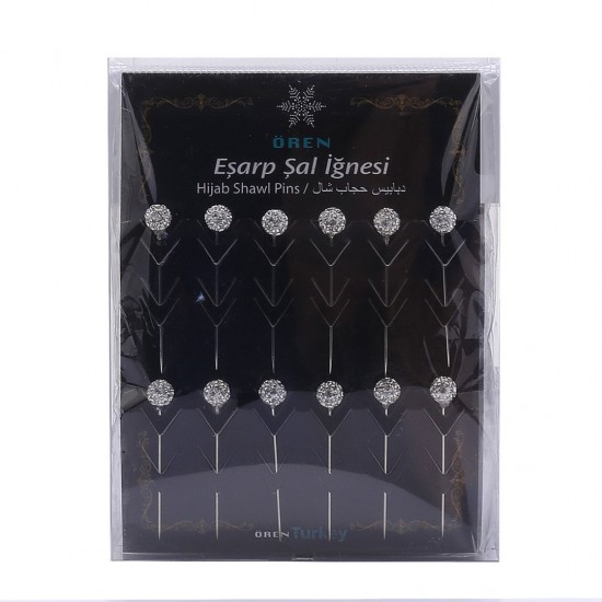 Crystal Stone Scarf Needle 144 Pieces Wholesale