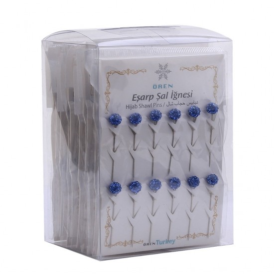 Crystal Stone Blue Scarf Needle 144 Pieces Wholesale Crystal Stone Blue Scarf Needle 144 Pieces Wholesale