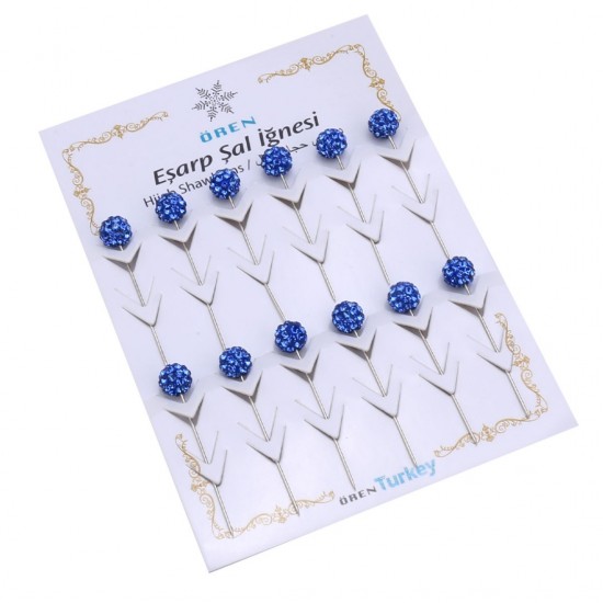 Crystal Stone Blue Scarf Needle 144 Pieces Wholesale Crystal Stone Blue Scarf Needle 144 Pieces Wholesale