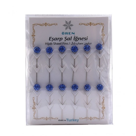 Crystal Stone Blue Scarf Needle 144 Pieces Wholesale Crystal Stone Blue Scarf Needle 144 Pieces Wholesale