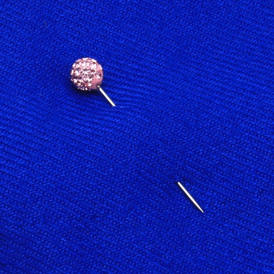 Crystal Stone Pink Scarf Needle 144 Pieces Wholesale