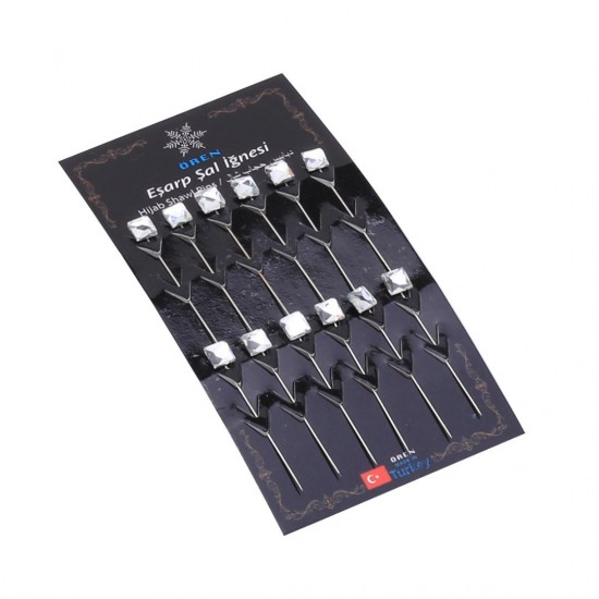 Transparent Crystal Stone Scarf Needle 12 Pieces Transparent Crystal Stone Scarf Needle 12 Pieces