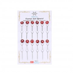 Red Flowering Scarf Needle 12pcs Red Flowering Scarf Needle 12pcs